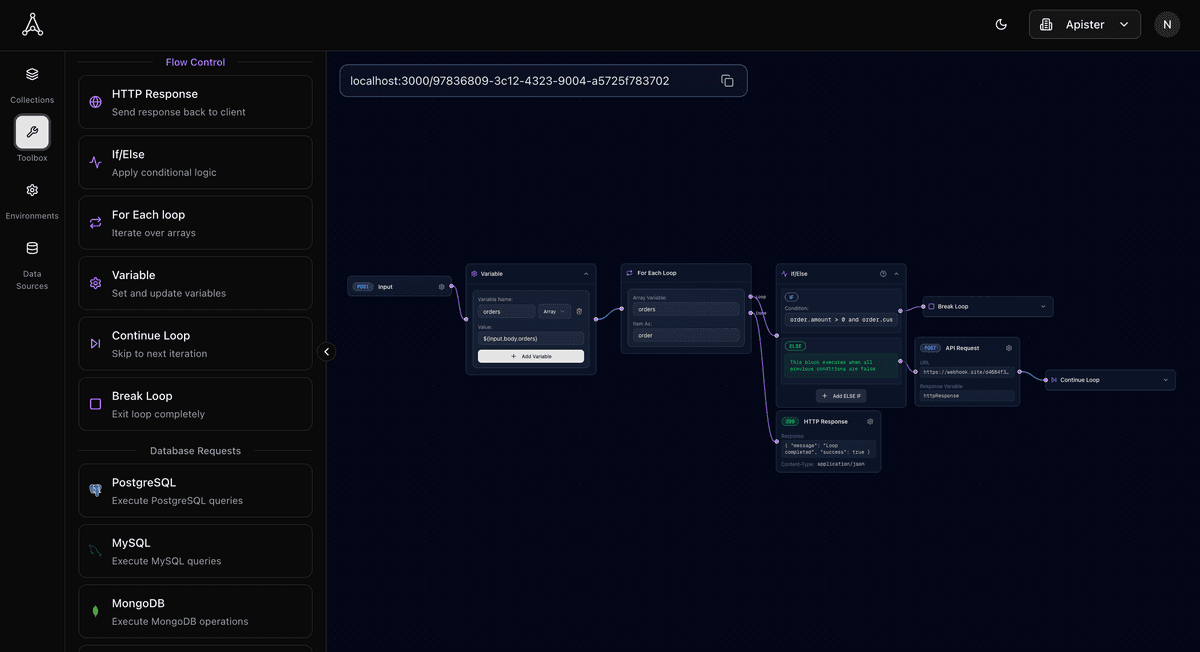 Apister Visual API Editor - View 2