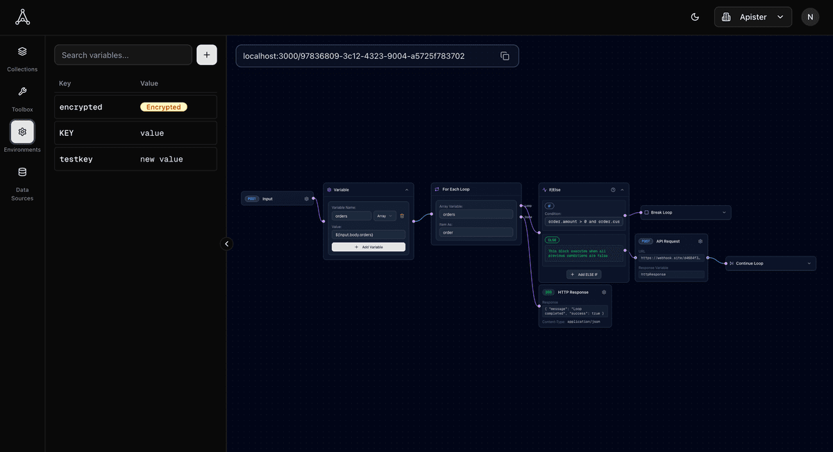 Apister Visual API Editor - View 3