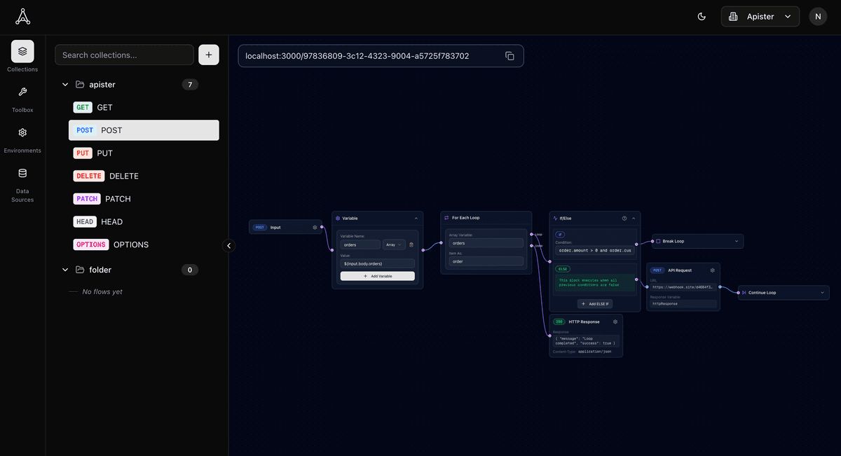 Apister Visual API Editor - View 1